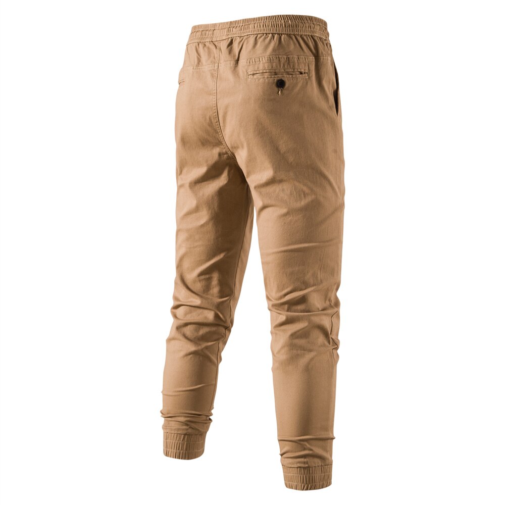 Men's Casual Pants With Drawstring Elastic Waist