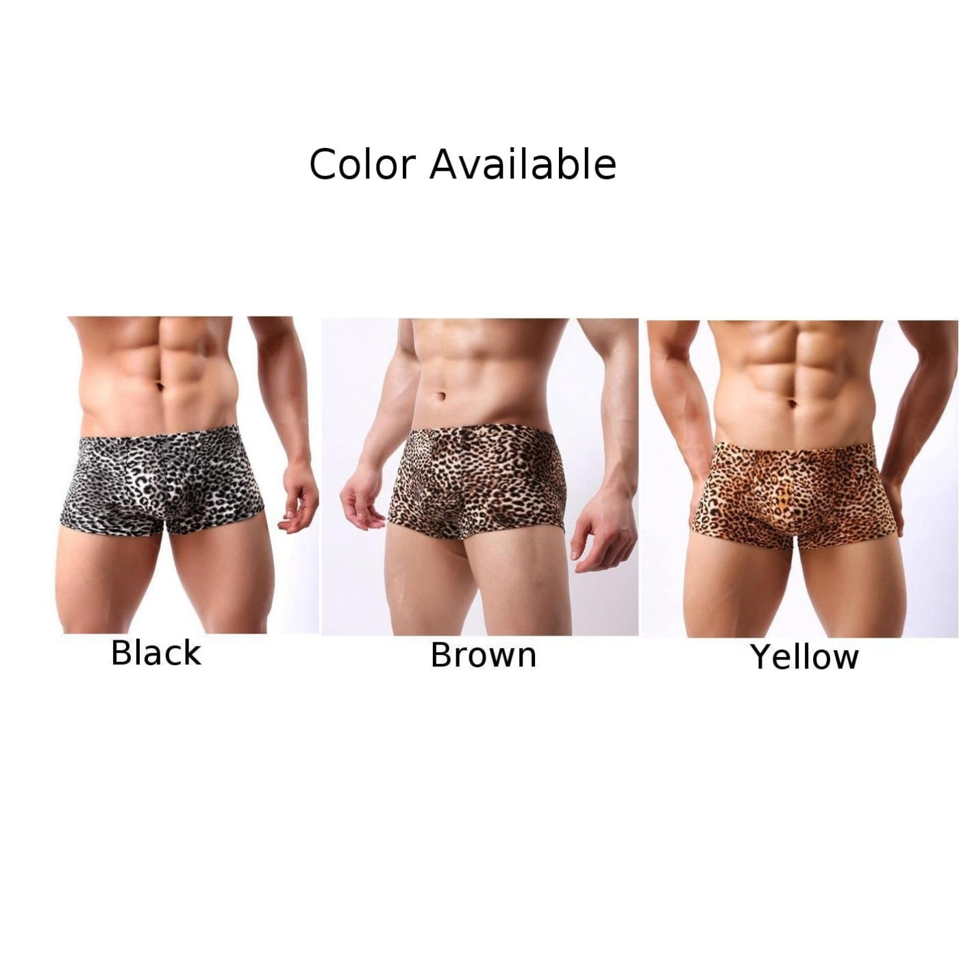 Men 's Trunks Leopard Print Boxers Briefs~