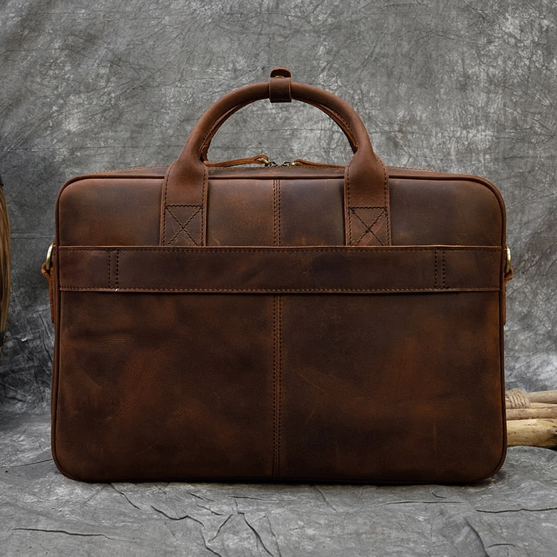 Men's Genuine Leather Briefcase/Laptop Carrier