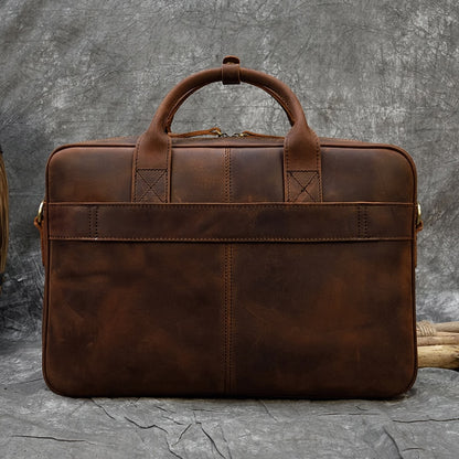 Men's Genuine Leather Briefcase/Laptop Carrier