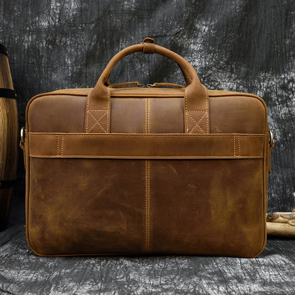 Men's Genuine Leather Briefcase/Laptop Carrier