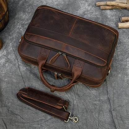 Men's Genuine Leather Briefcase/Laptop Carrier