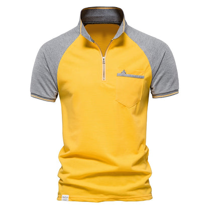 Men's Zipper Front Polo Shirt