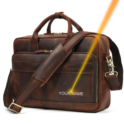 Men's Genuine Leather Briefcase/Laptop Carrier