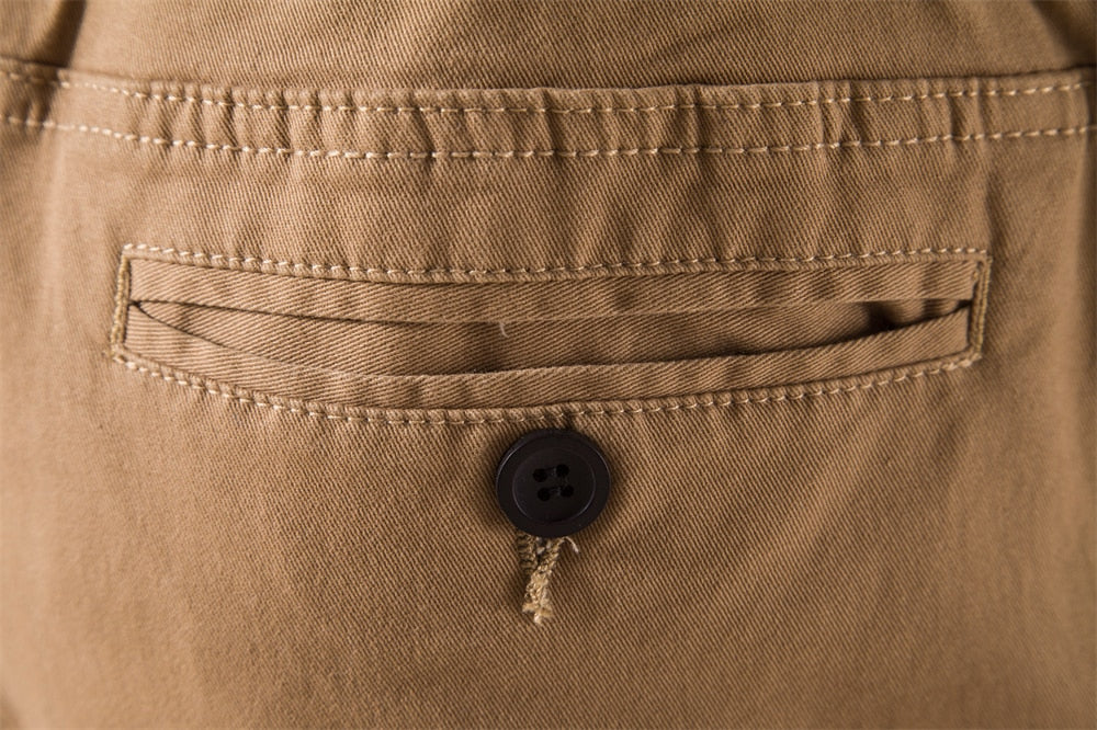 Men's Casual Pants With Drawstring Elastic Waist