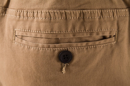Men's Casual Pants With Drawstring Elastic Waist