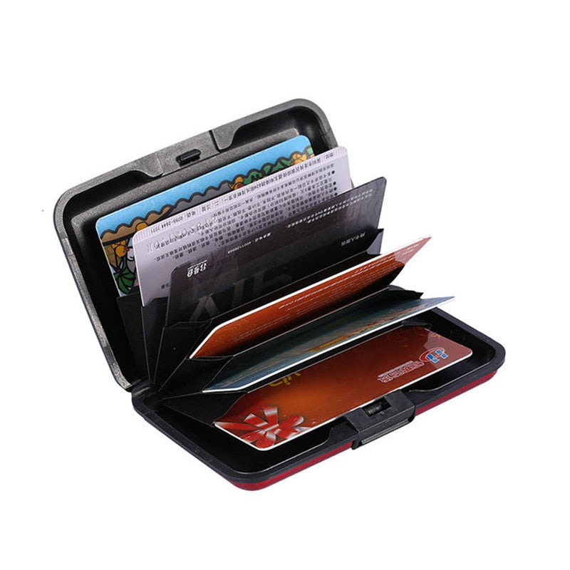 Men's Aluminum Bank Card Holder ~Anti-RFID Scanning Credit Card Holder