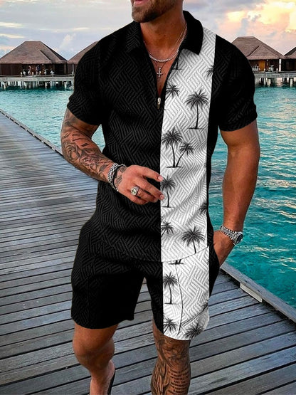 Mens 3D Printing Polo Shirt