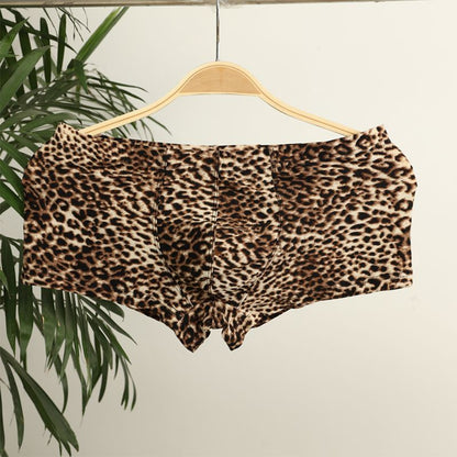 Men 's Trunks Leopard Print Boxers Briefs~