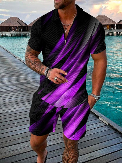 Mens 3D Printing Polo Shirt