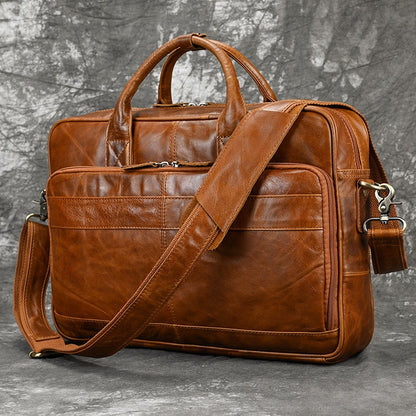 Men's Genuine Leather Briefcase/Laptop Carrier