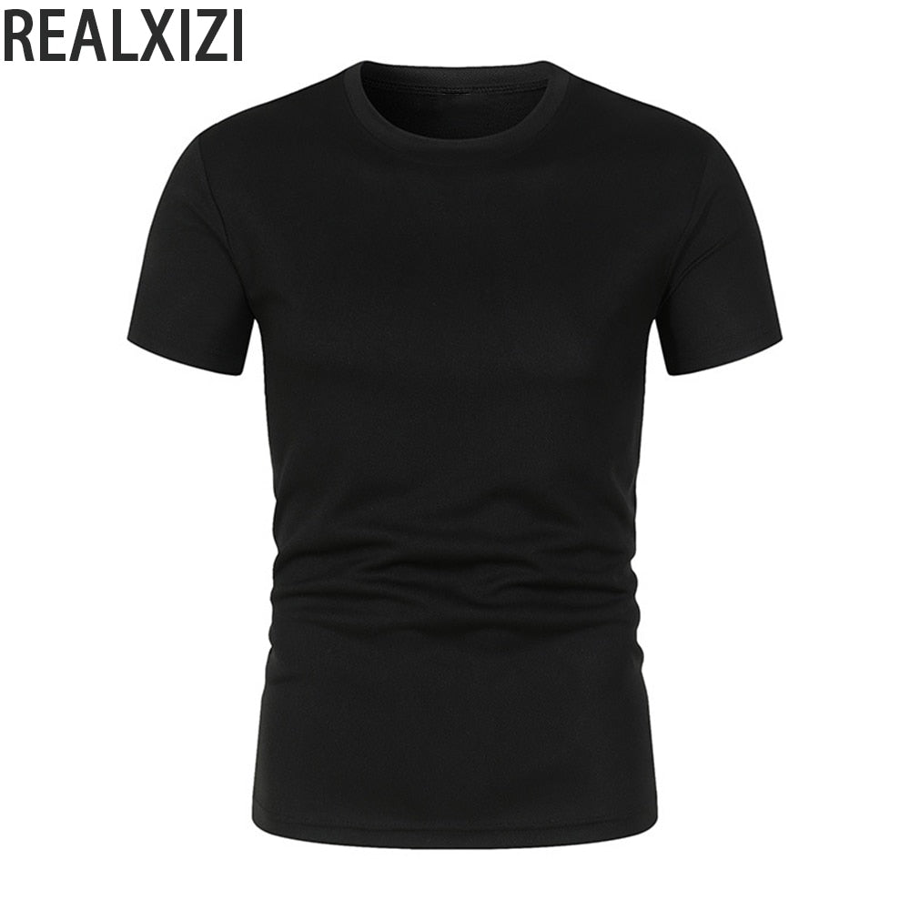 100% Cotton Black T-Shirt ~Round Neck ~Short-Sleeved