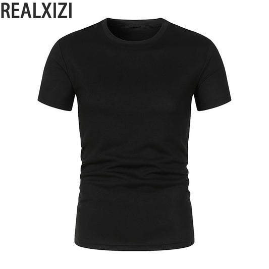 100% Cotton Black T-Shirt ~Round Neck ~Short-Sleeved