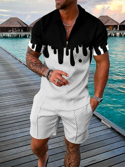 Mens 3D Printing Polo Shirt