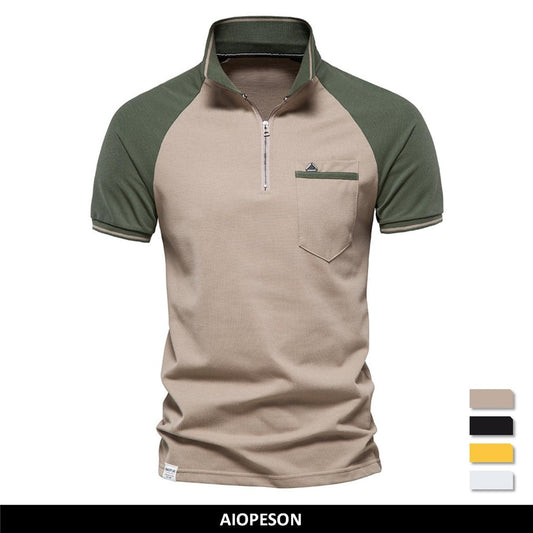 Men's Zipper Front Polo Shirt