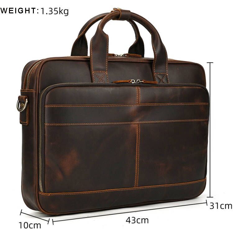 Men's Genuine Leather Briefcase/Laptop Carrier