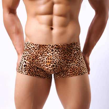 Men 's Trunks Leopard Print Boxers Briefs~