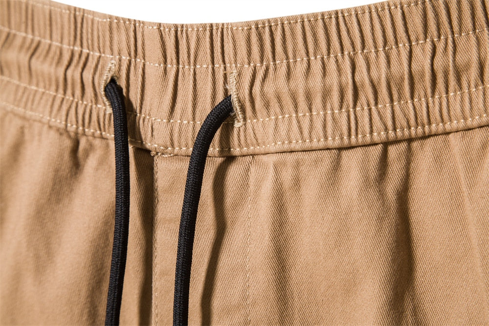 Men's Casual Pants With Drawstring Elastic Waist