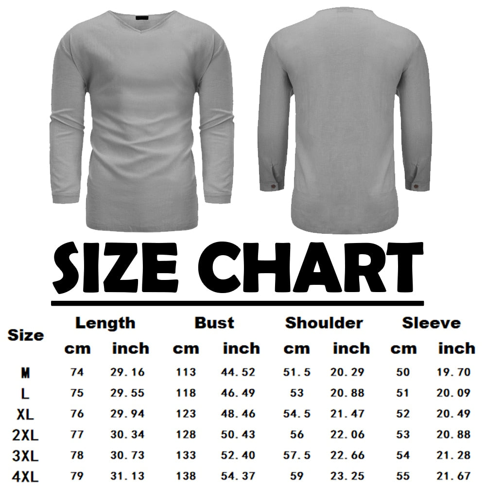 Men's 3/4 Length Sleeves Cotton Shirt