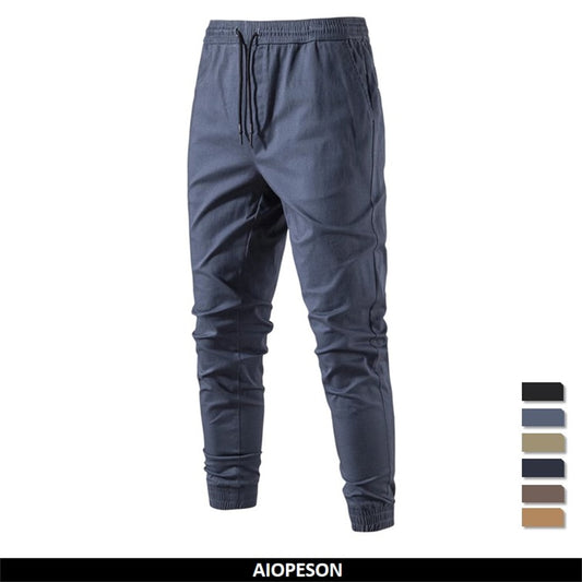 Men's Casual Pants With Drawstring Elastic Waist
