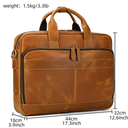 Men's Genuine Leather Briefcase/Laptop Carrier